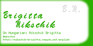 brigitta mikschik business card
